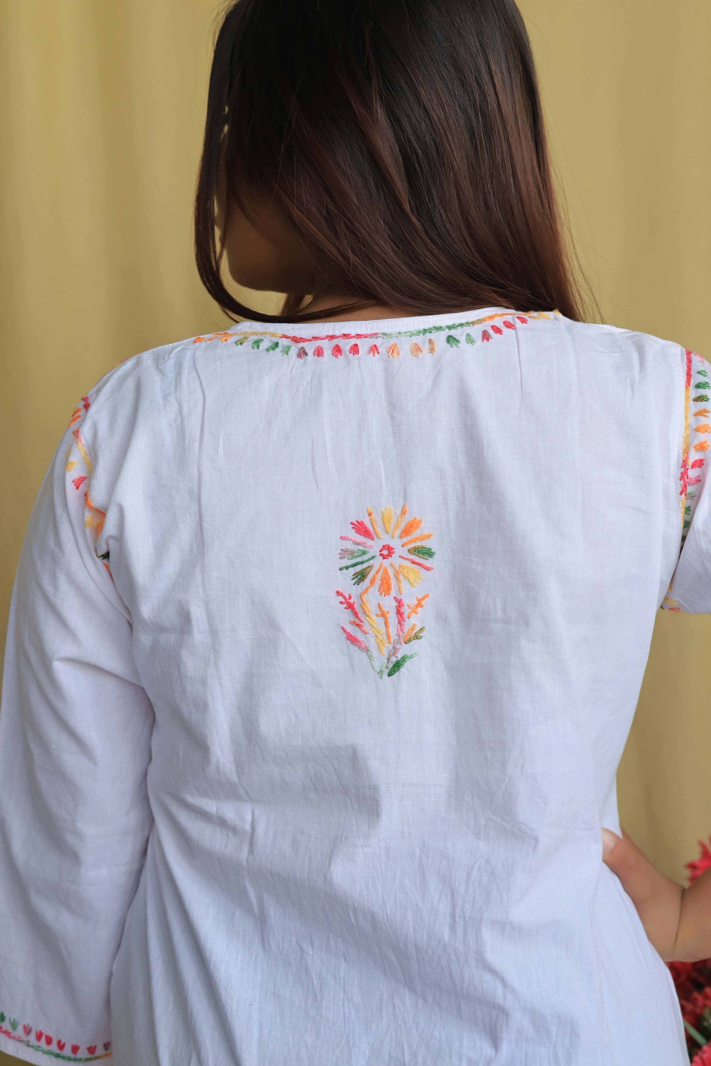 Cotton Chikankari Kurta - White